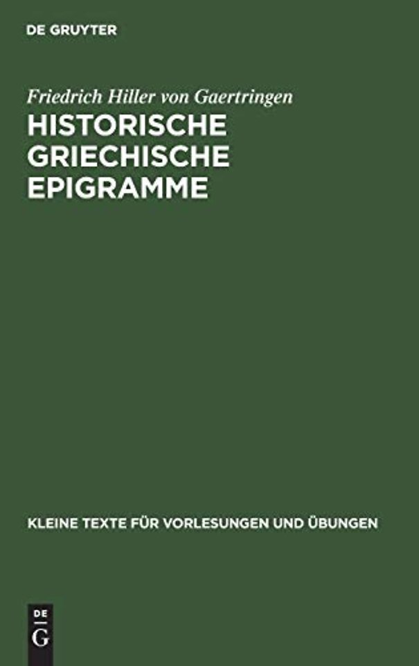 Historische Griechische Epigramme