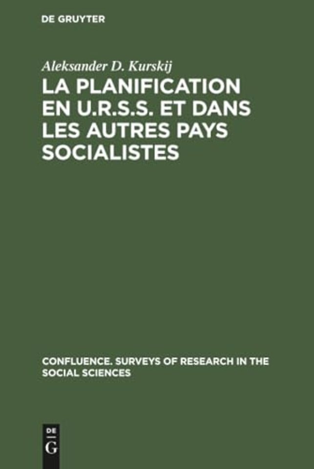 La planification en U.R.S.S. et dans les autres pays socialistes