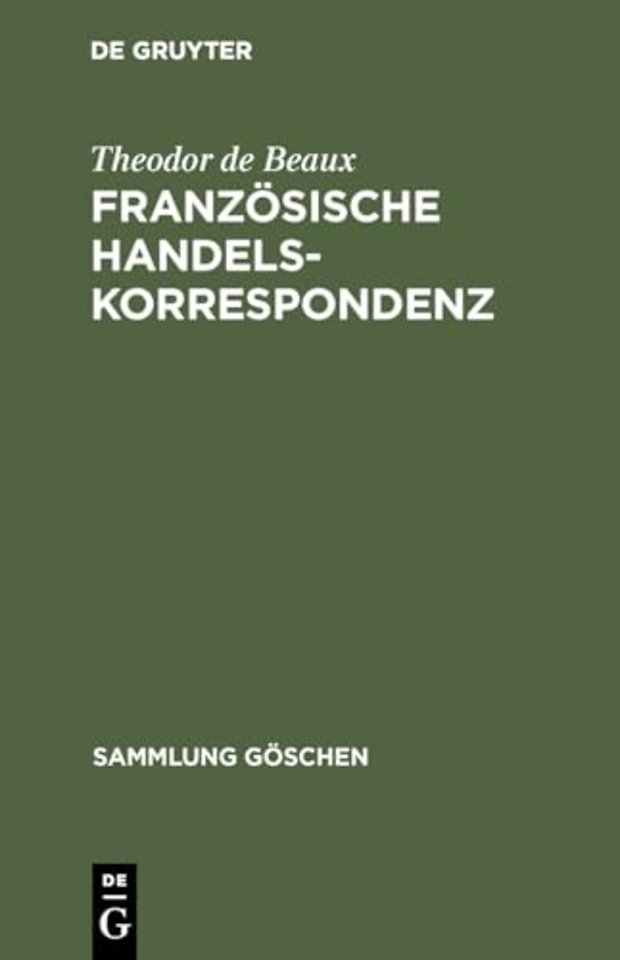 Französische Handelskorrespondenz