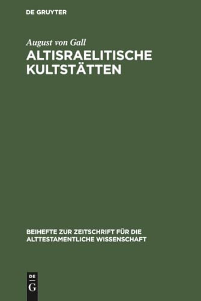 Altisraelitische Kultstätten