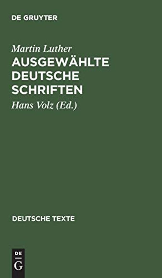 Ausgewählte deutsche Schriften