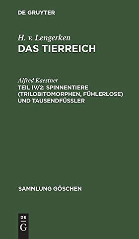 Spinnentiere (Trilobitomorphen, Fühlerlose) und Tausendfüβler