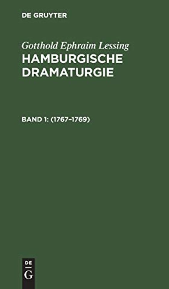 Hamburgische Dramaturgie: 1767–1769, Band 1/2