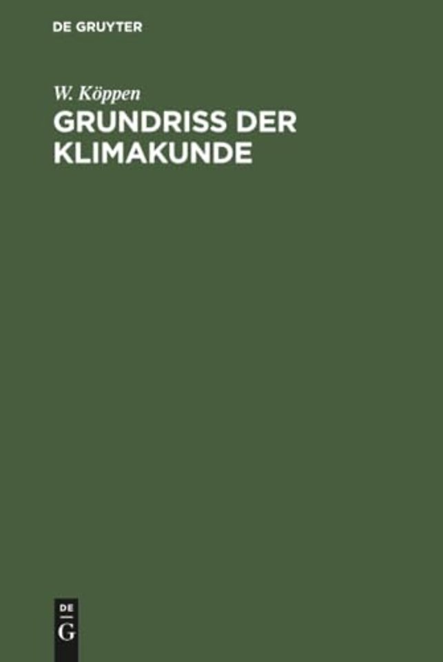 Grundriß Der Klimakunde