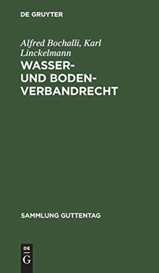 Wasser– und Bodenverbandrecht