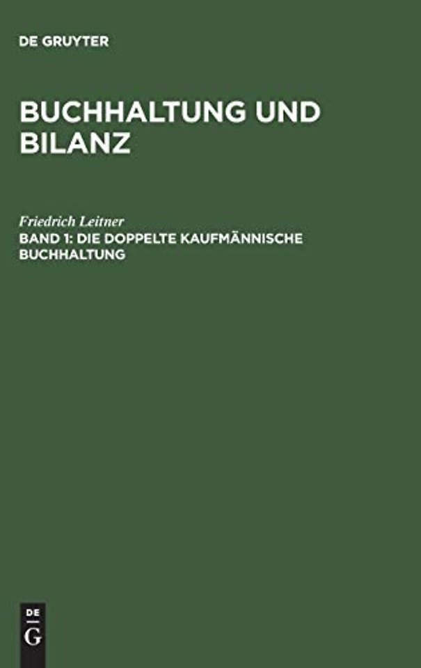 Die doppelte kaufmännische Buchhaltung