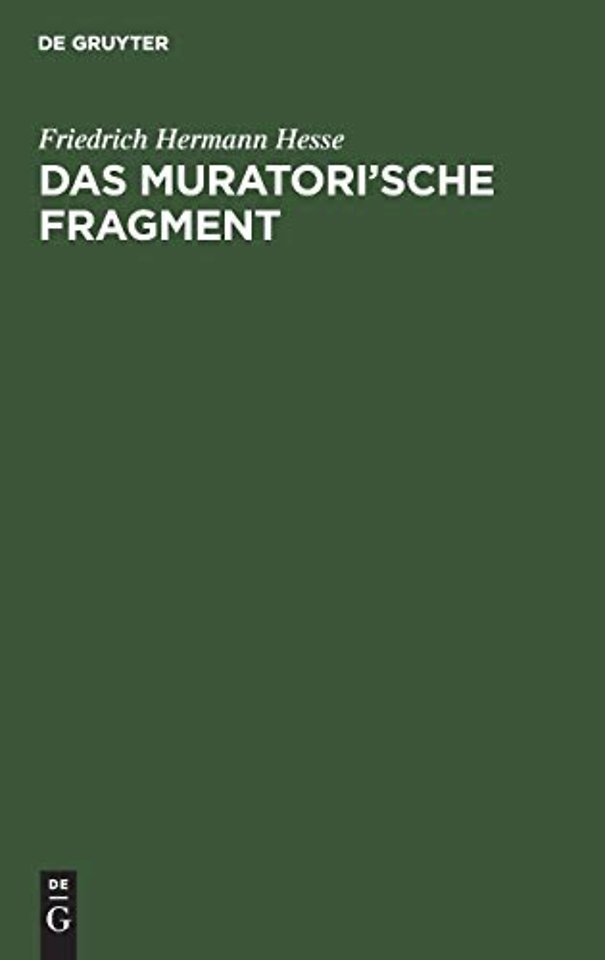Das Muratori`sche Fragment
