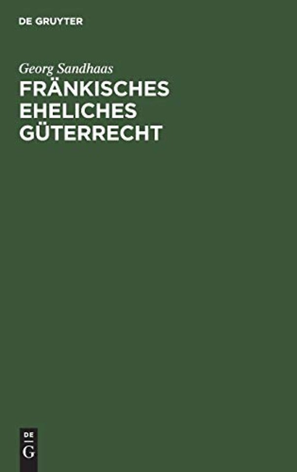 Fränkisches eheliches Güterrecht