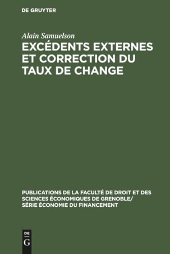Excédents externes et correction du taux de chan – Analyse des motivations et des effets de la réévaluation allemande de mars 1961