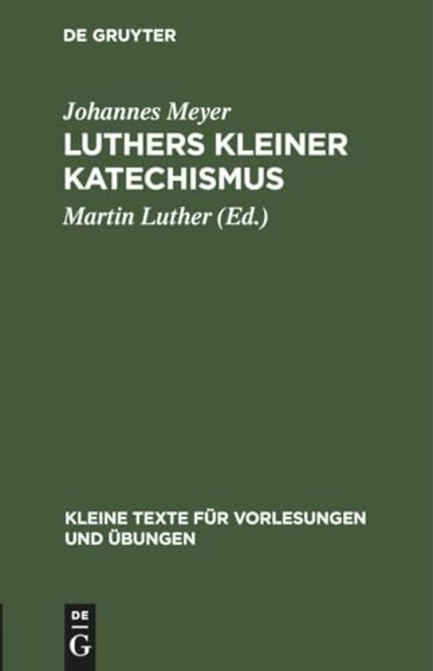 Luthers Kleiner Katechismus