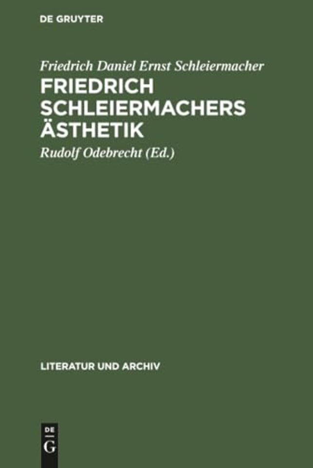 Friedrich Schleiermachers Asthetik