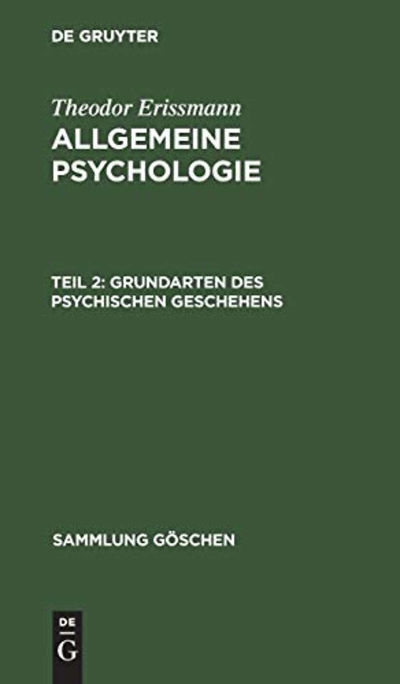 Grundarten des psychischen Geschehens