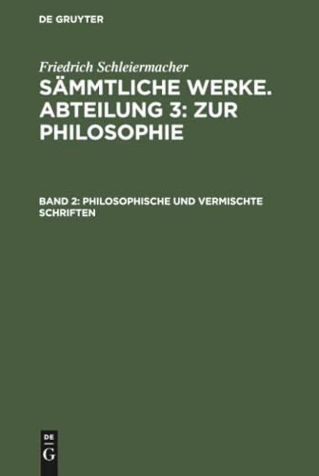 Philosophische und vermischte Schriften