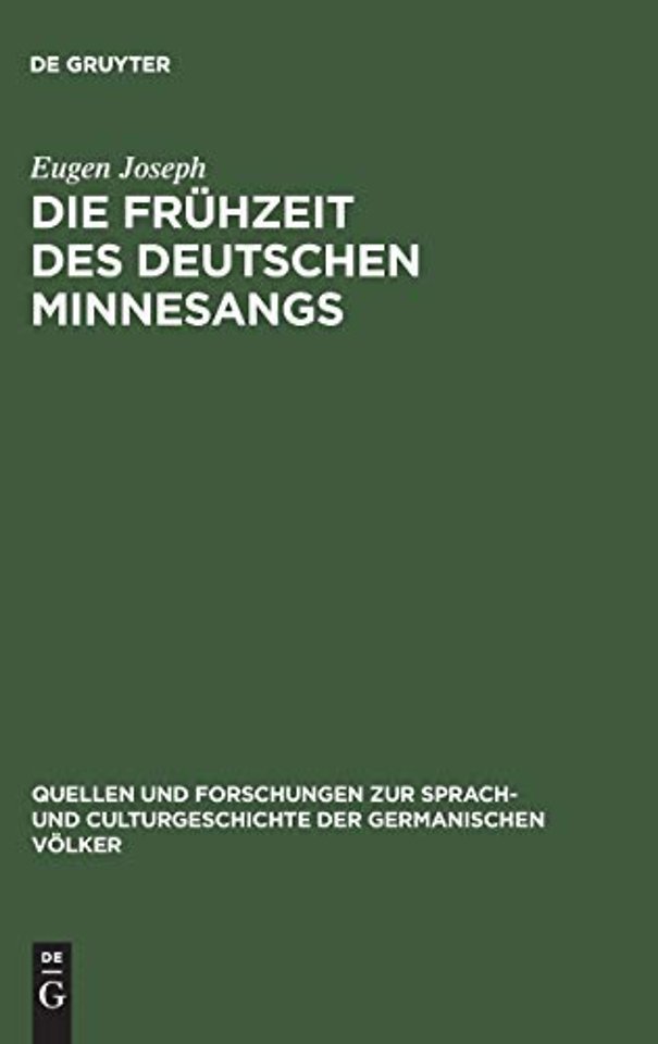Die Frühzeit des deutschen Minnesangs – I. Die Lieder des Kürenbergers