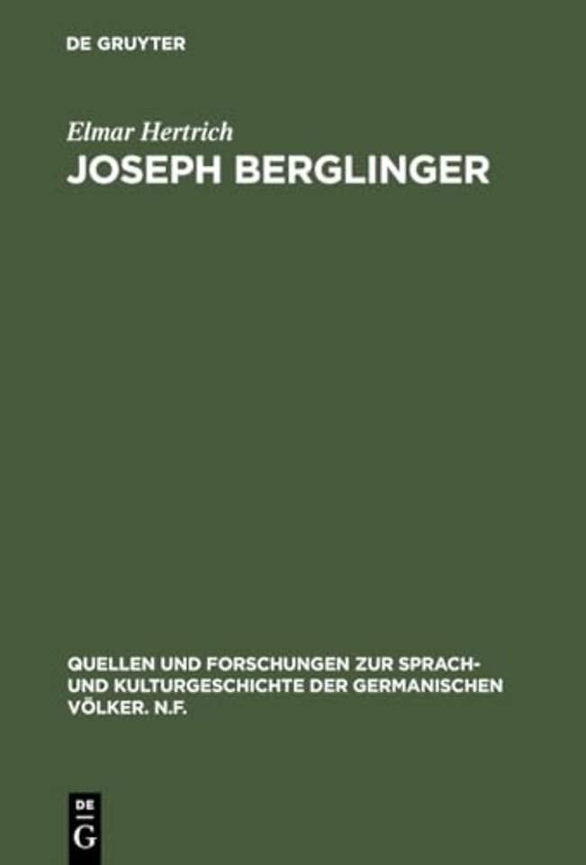 Joseph Berglinger – Eine Studie zu Wackenroders Musiker–Dichtung