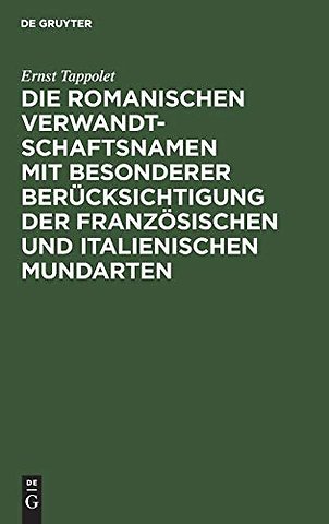Die romanischen Verwandtschaftsnamen mit besonde – Ein Beitrag zur vergleichenden Lexikologie