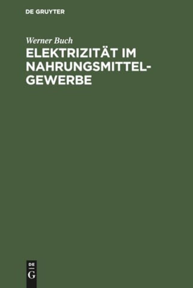 Elektrizitat Im Nahrungsmittel-Gewerbe