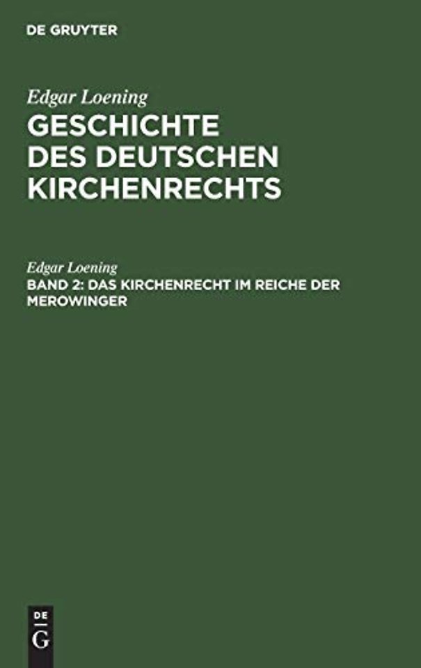 Das Kirchenrecht im Reiche der Merowinger