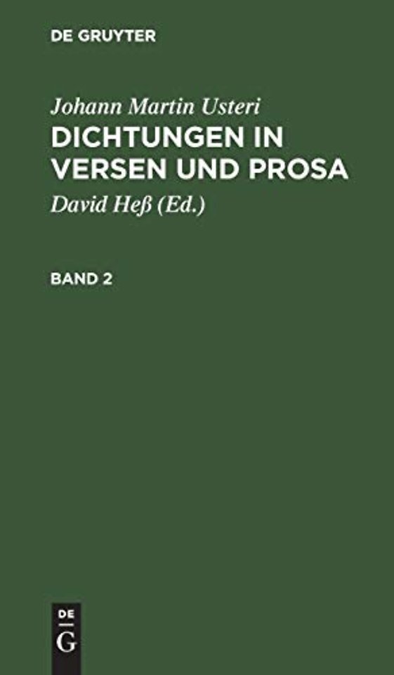 Dichtungen in Versen und Prosa – Nebst einer Lebensbeschreibung des Verfassers