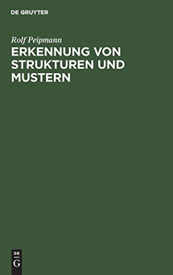 Erkennung von Strukturen und Mustern – Grundlagen und Verfahren
