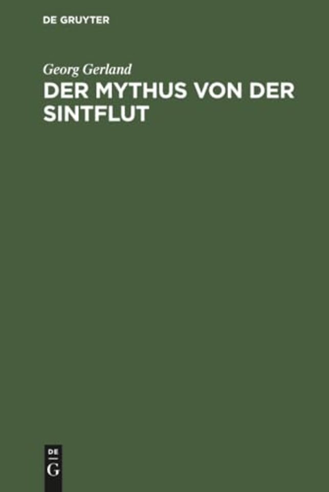 Der Mythus von der Sintflut