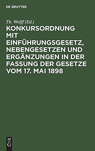 Konkursordnung mit Einführungsgesetz, Nebengeset – Kommentar