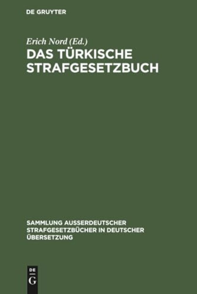 Das Turkische Strafgesetzbuch
