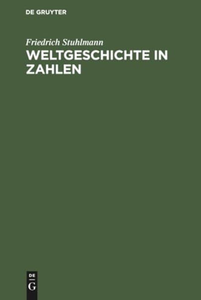 Weltgeschichte in Zahlen