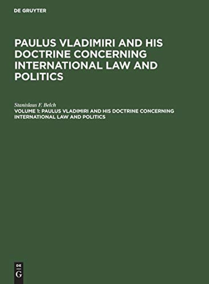 Paulus Vladimiri and his doctrine concerning international law and politics