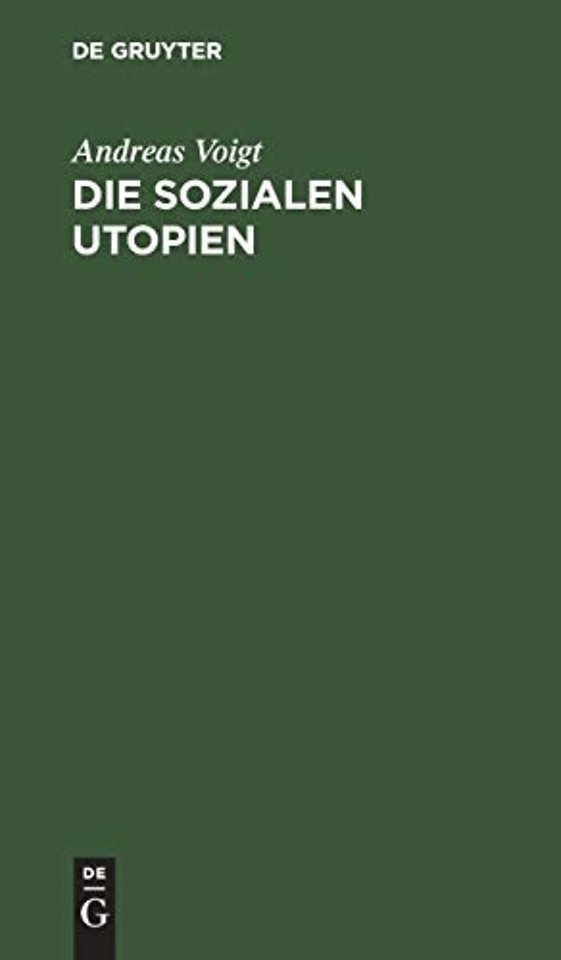 Die sozialen Utopien – Fünf Vorträge