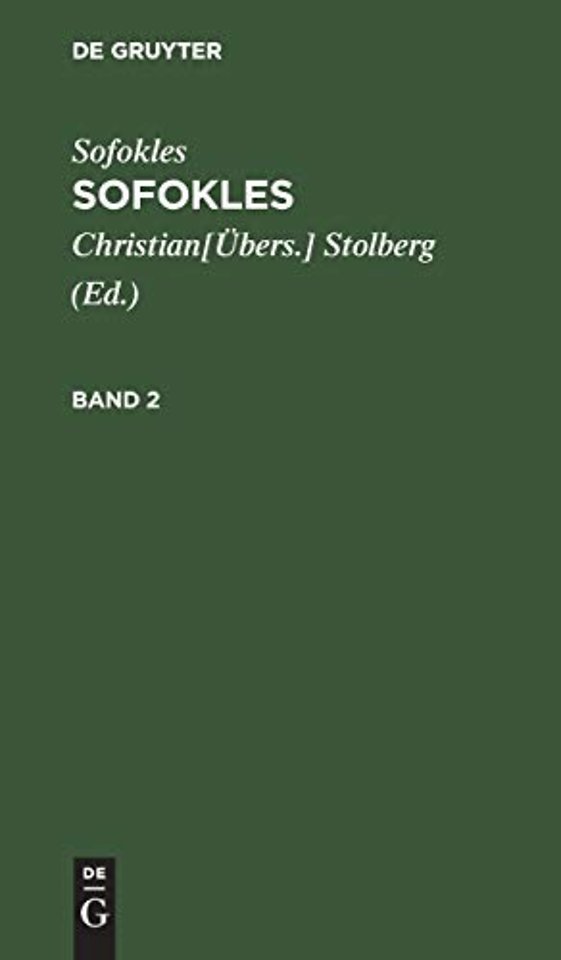 Sofokles: Sofokles. Band 2