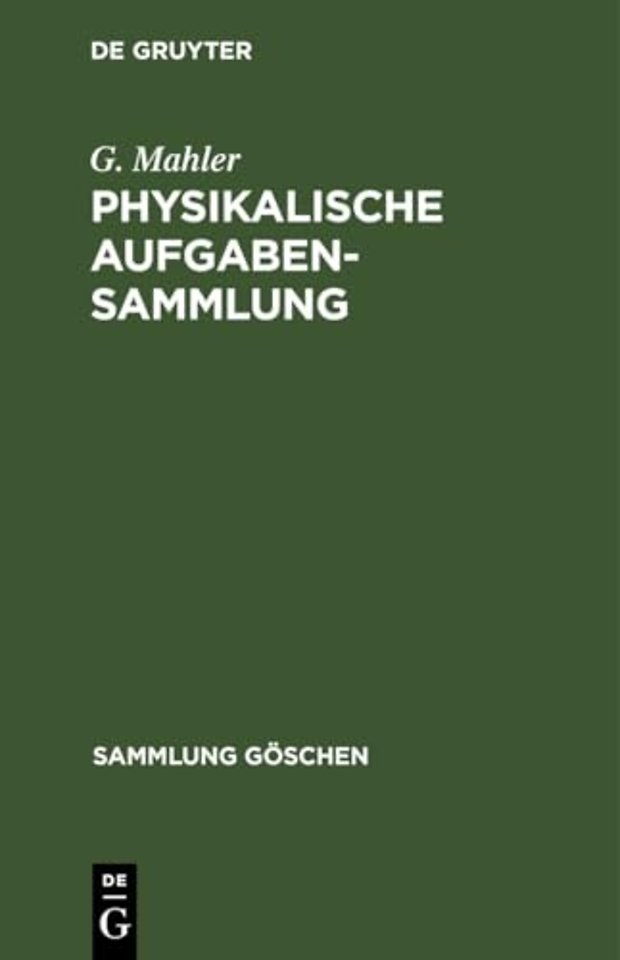 Physikalische Aufgabensammlung