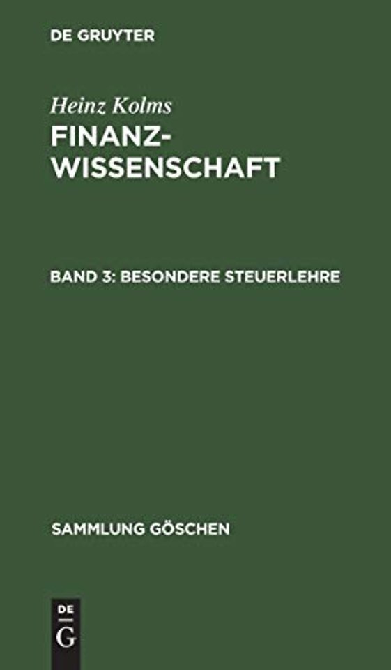Besondere Steuerlehre