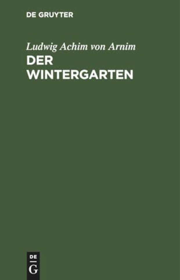 Der Wintergarten – Novellen