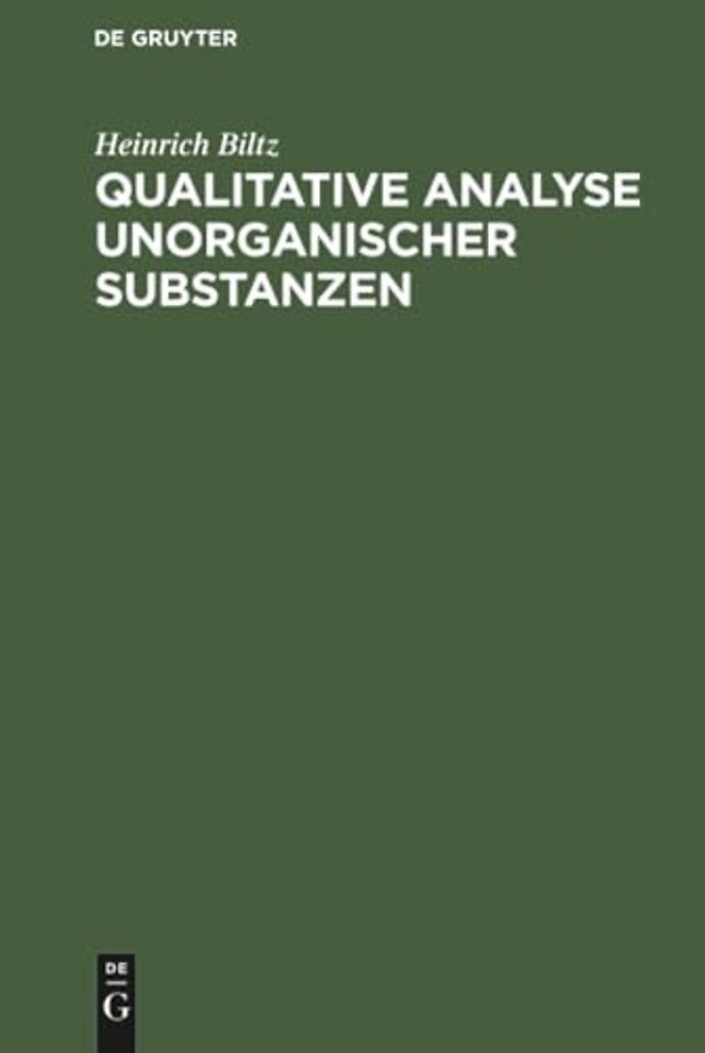 Qualitative Analyse anorganischer Substanzen