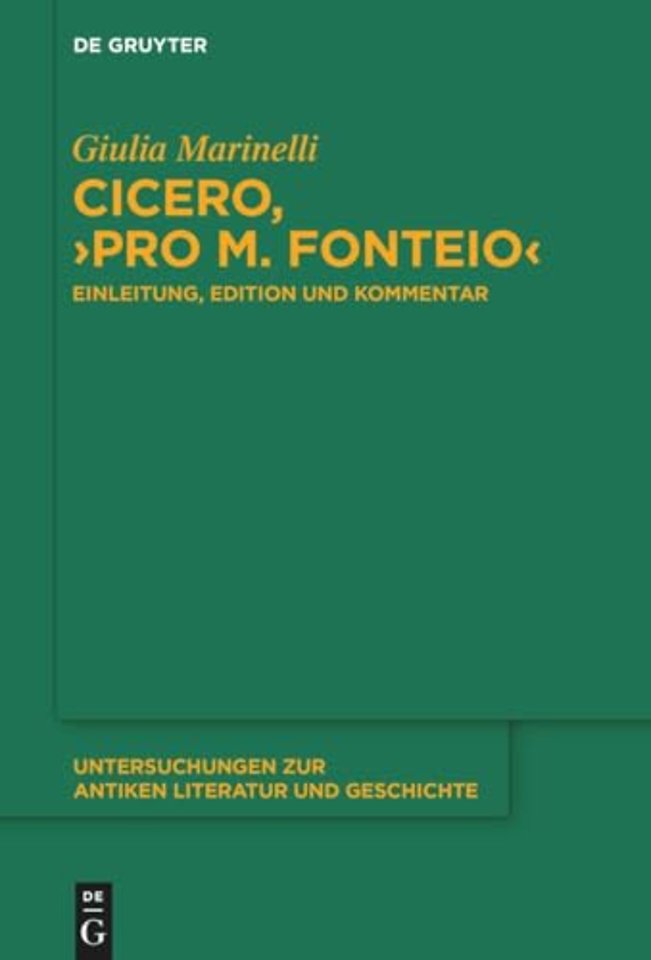 Cicero, ›Pro M. Fonteio‹