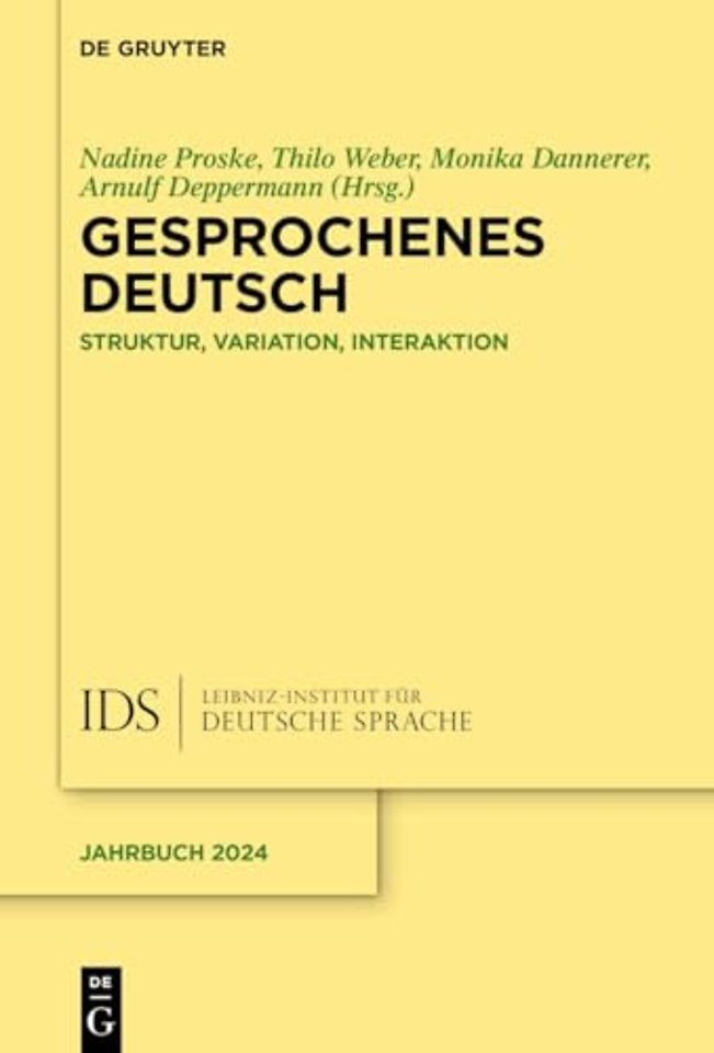 Gesprochenes Deutsch – Struktur, Variation, Interaktion