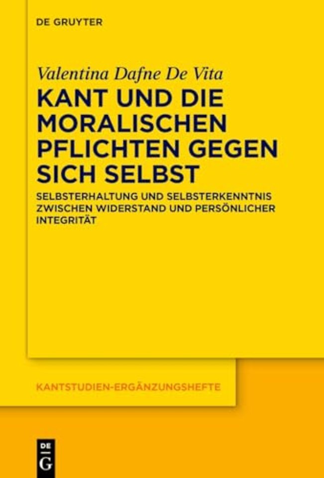 Kant und die moralischen Pflichten gegen sich selbst