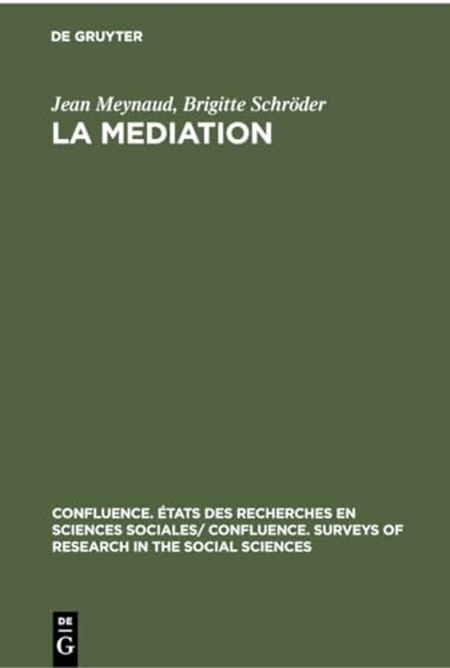 La Mediation – Tendances de la Recherche et Bibliographie (1945–1959)