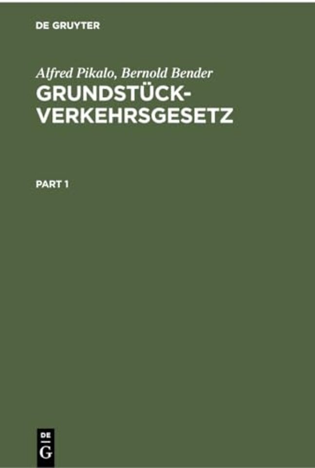 Grundstückverkehrsgesetz – Kommentar