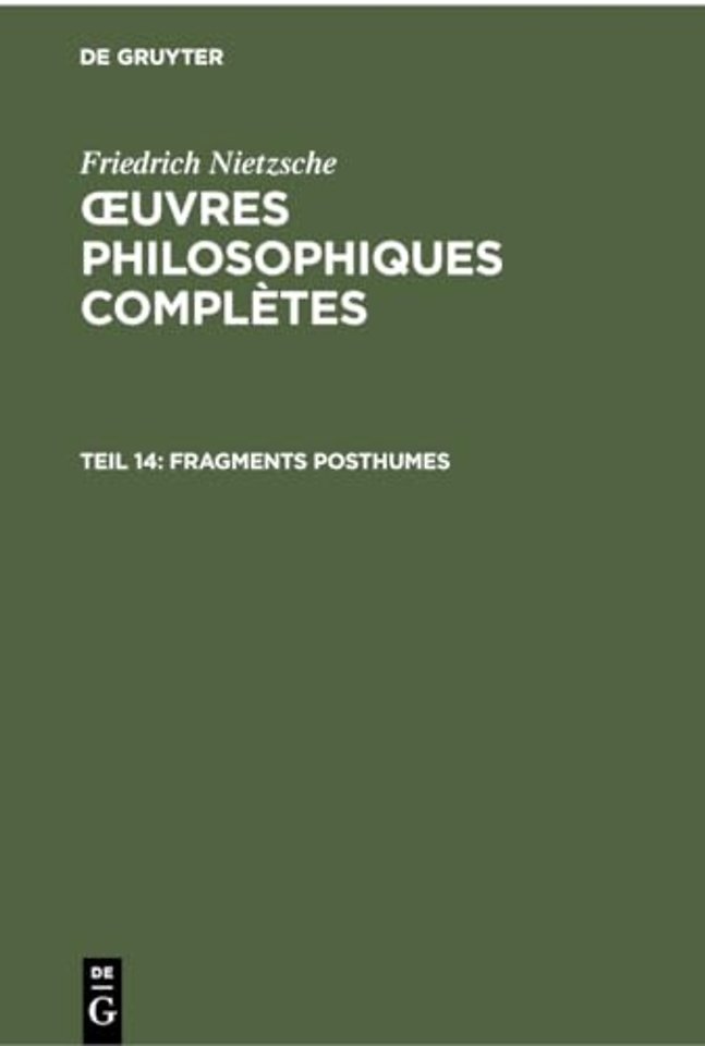 Fragments posthumes – Début 1888 – début janvier 1889