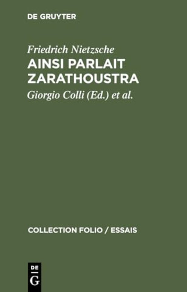Ainsi Parlait Zarathoustra