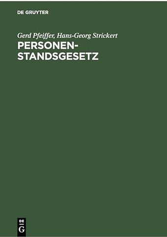 Personenstandsgesetz – Kommentar