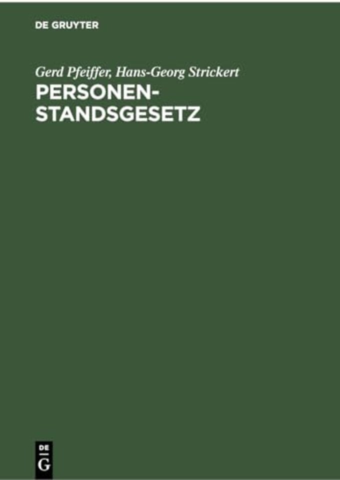 Personenstandsgesetz – Kommentar