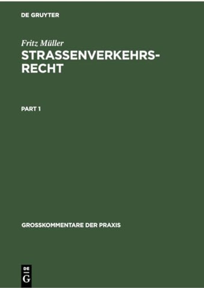 Straβenverkehrsrecht