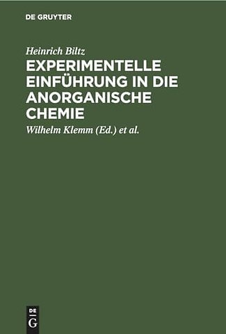 Experimentelle Einfuhrung in Die Anorganische Chemie
