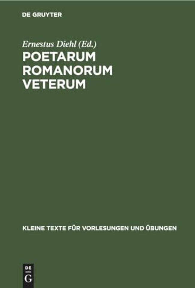 Poetarum Romanorum Veterum – Reliquiae