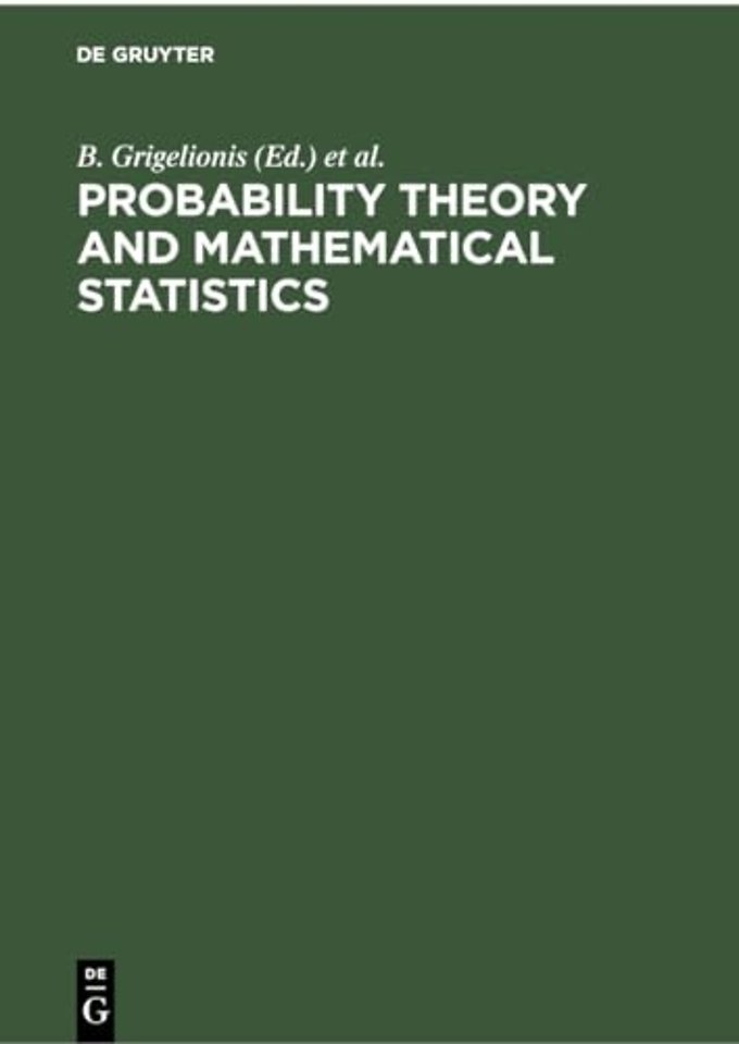 Probability Theory and Mathematical Statistics – Proceedings of the Seventh Vilnius Conference (1998), Vilnius, Lithuania, 12–18 August, 1998