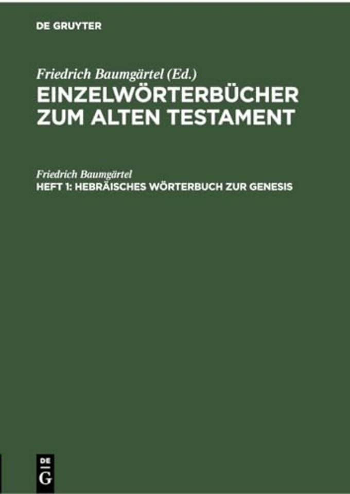 Hebraisches Worterbuch Zur Genesis