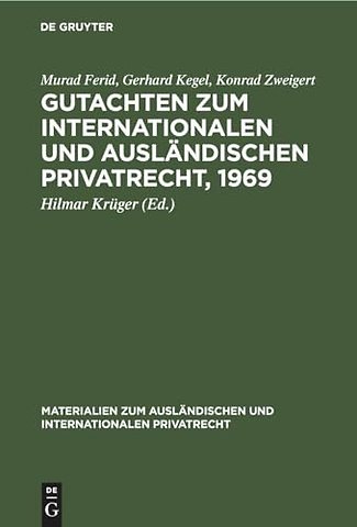 Gutachten zum Internationalen und Ausländischen Privatrecht, 1969